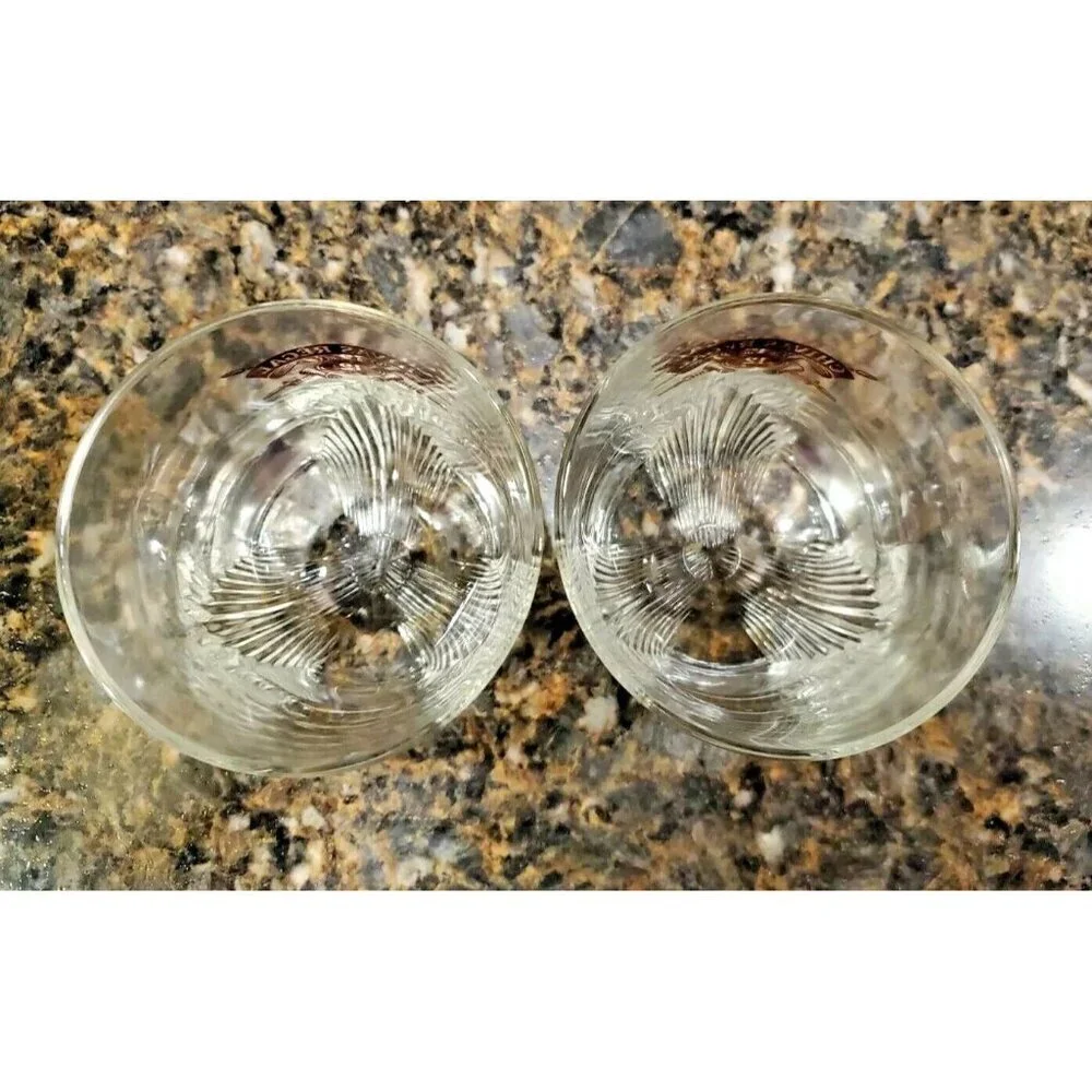 2 Chivas Regal 12 Clear Whiskey Lowball Short Rock Old Fashion Rastal Glass Cup